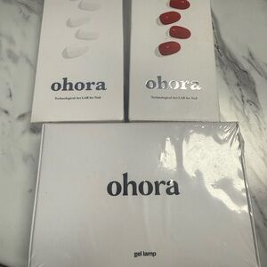 Ohora Red and White Nail Gel Set